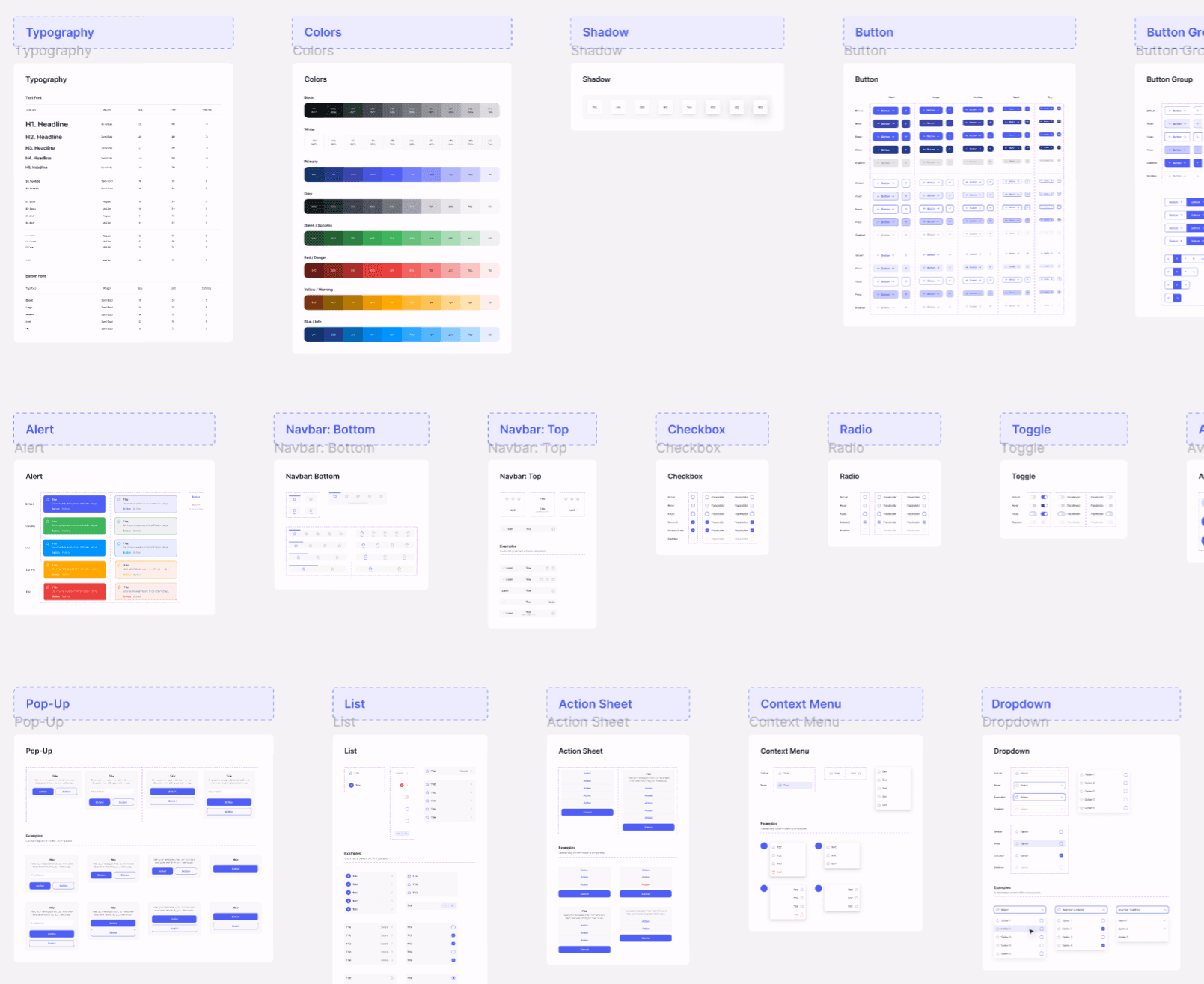 OMS design system: typography, colour and components